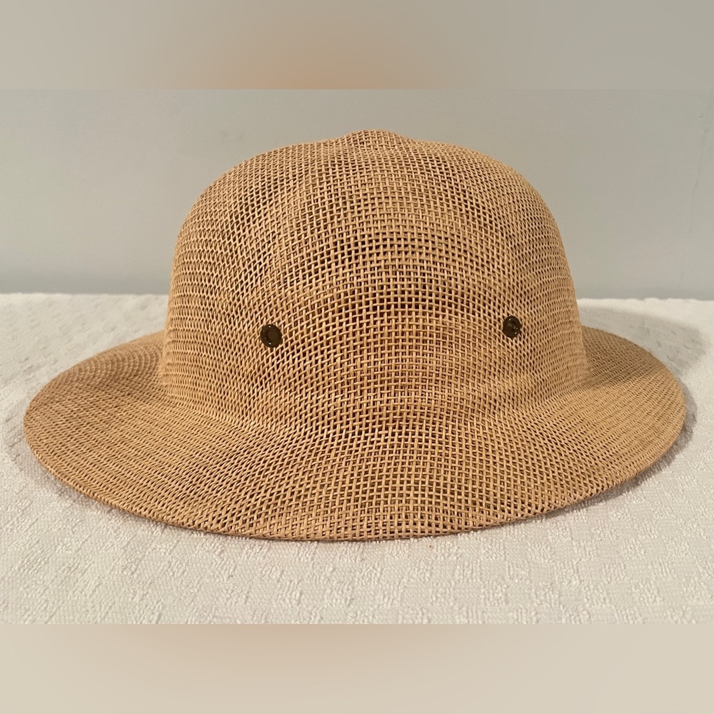 Vintage Brookstone 91785 Woven Garden Summer Safari Jungle Jumanji Hat USA